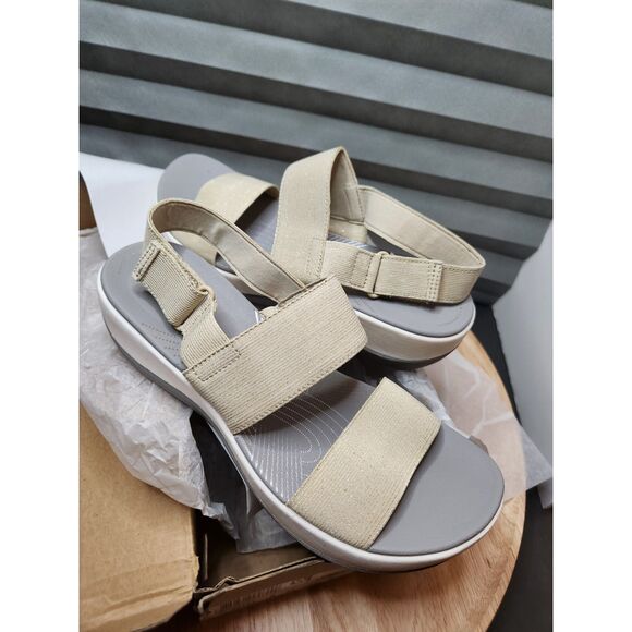Clarks Cloudsteppers Arla Jacory Sandals Women's Size 9 Soft Gold - Picture 5 of 7